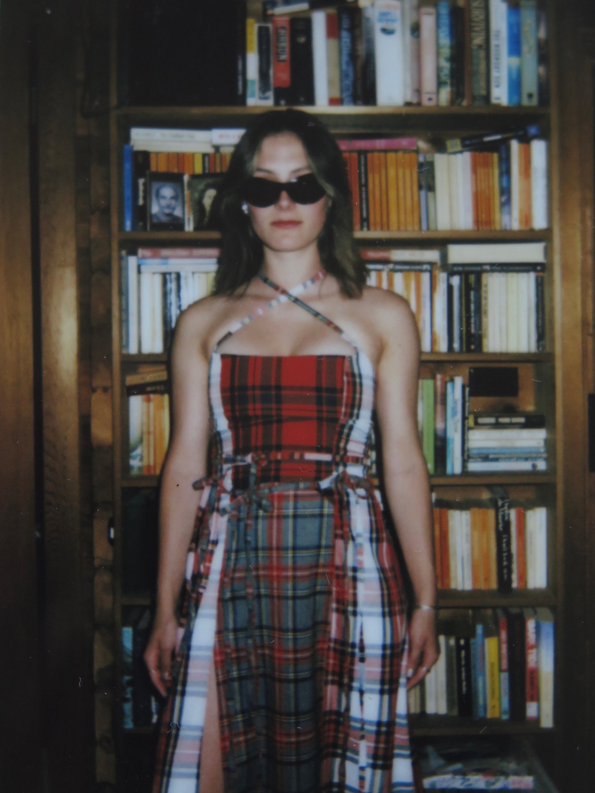 THE U DRESS RED PLAID