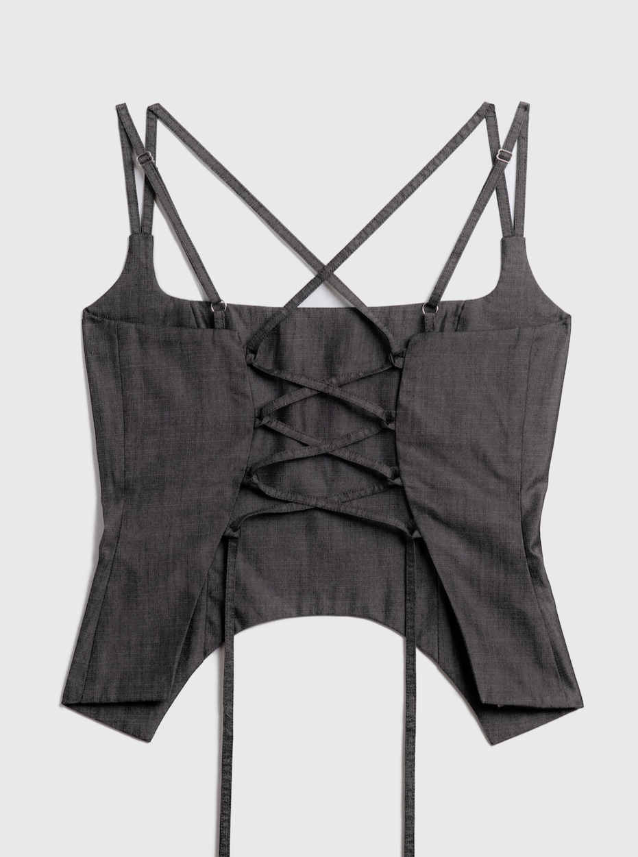 THE U TOP - CHARCOAL BLUE