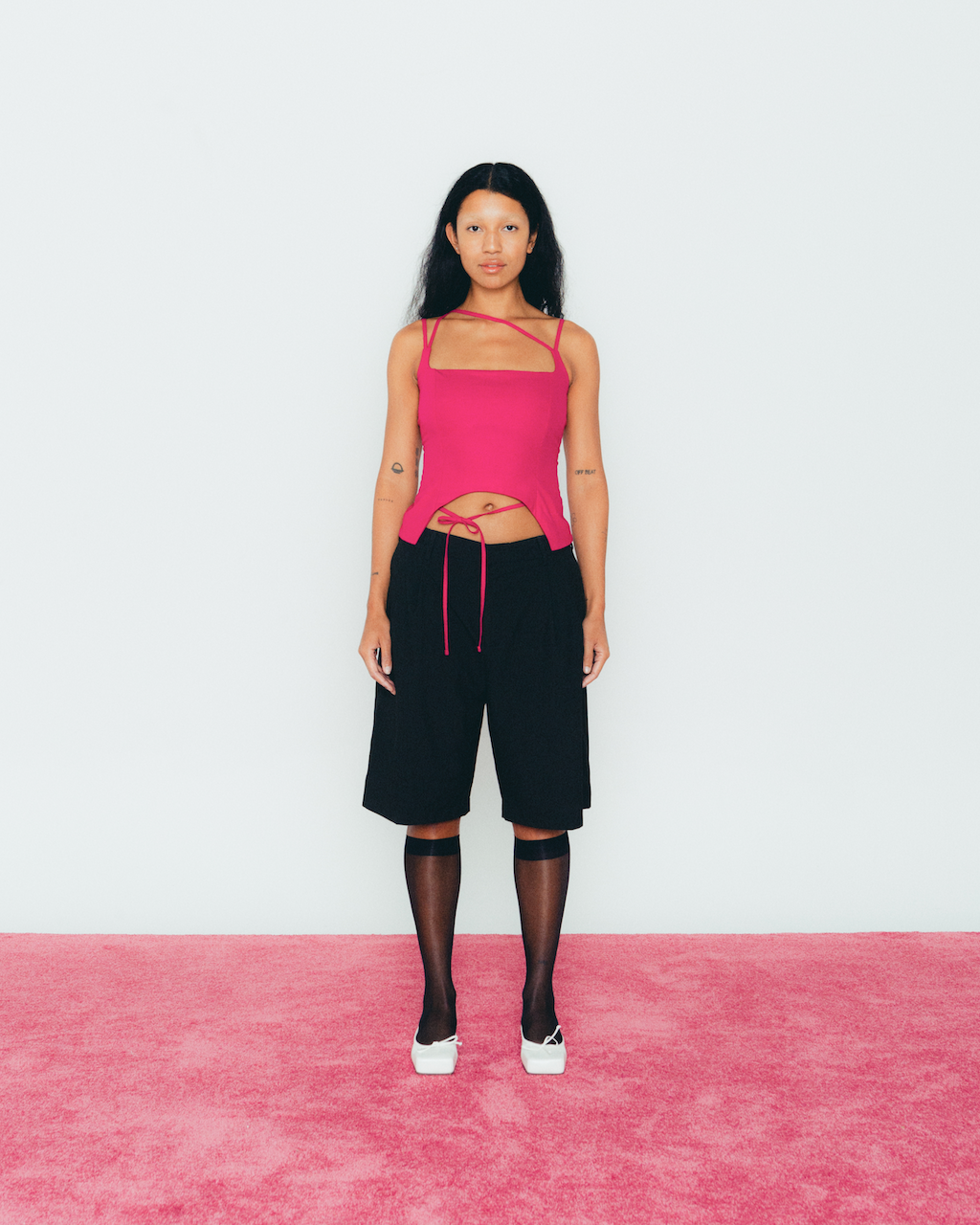 THE U TOP - MAGENTA SILK