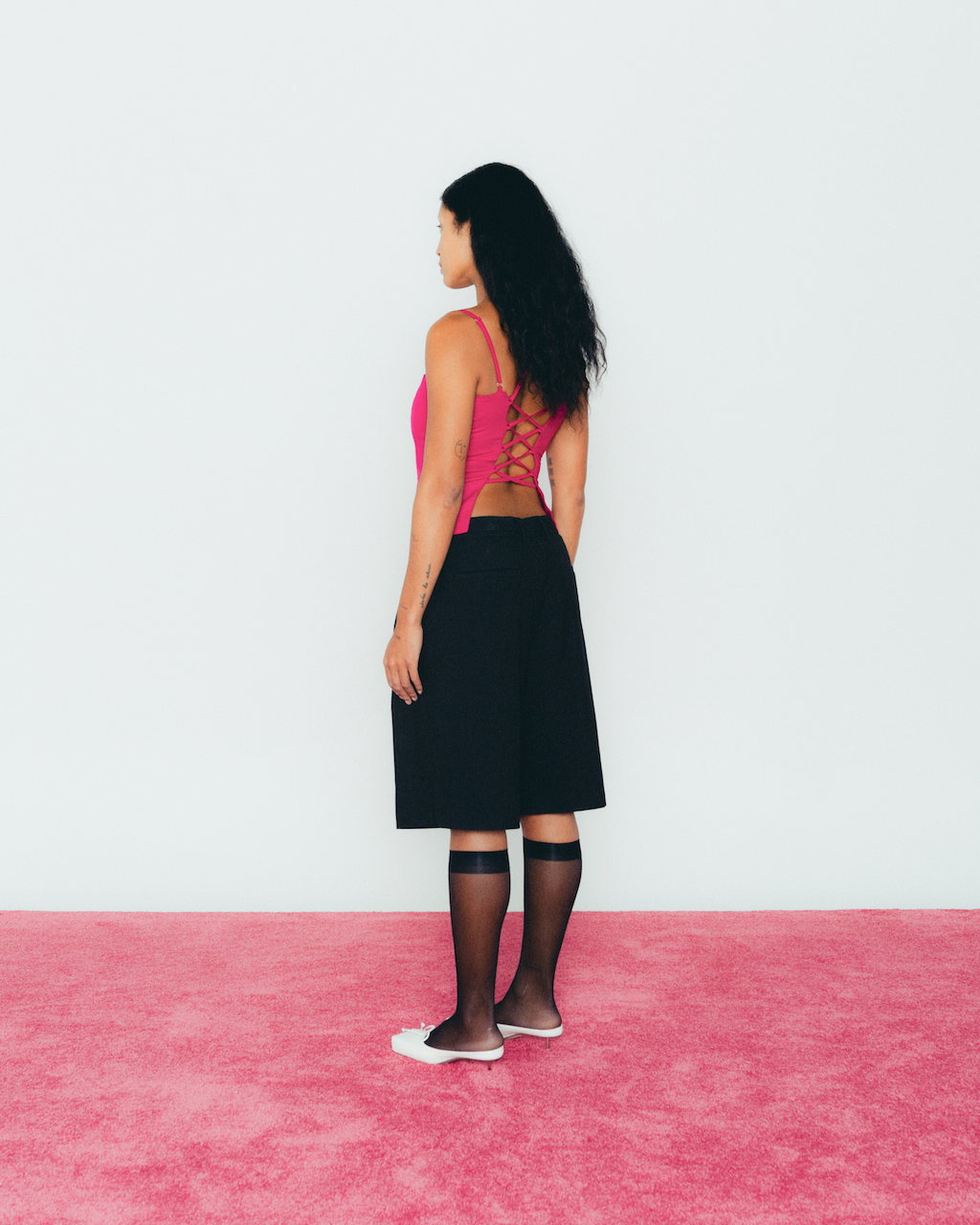 THE U TOP - MAGENTA SILK