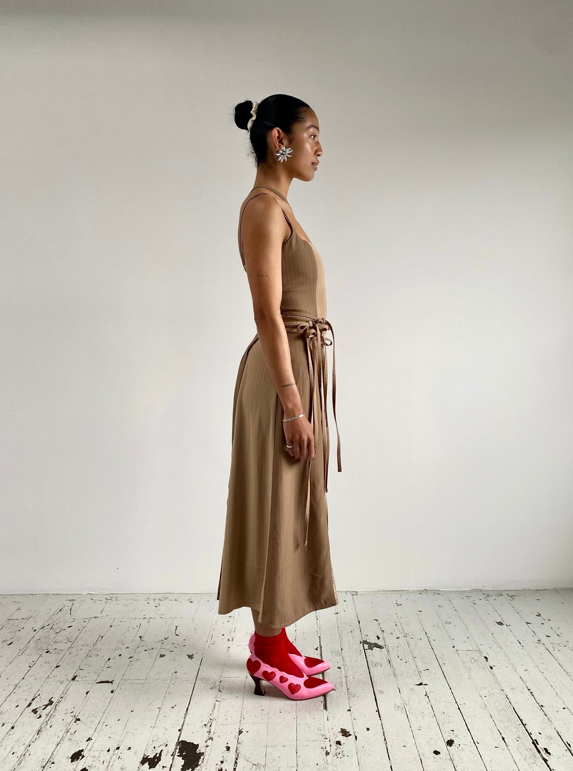 THE U DRESS COFFEE LACE