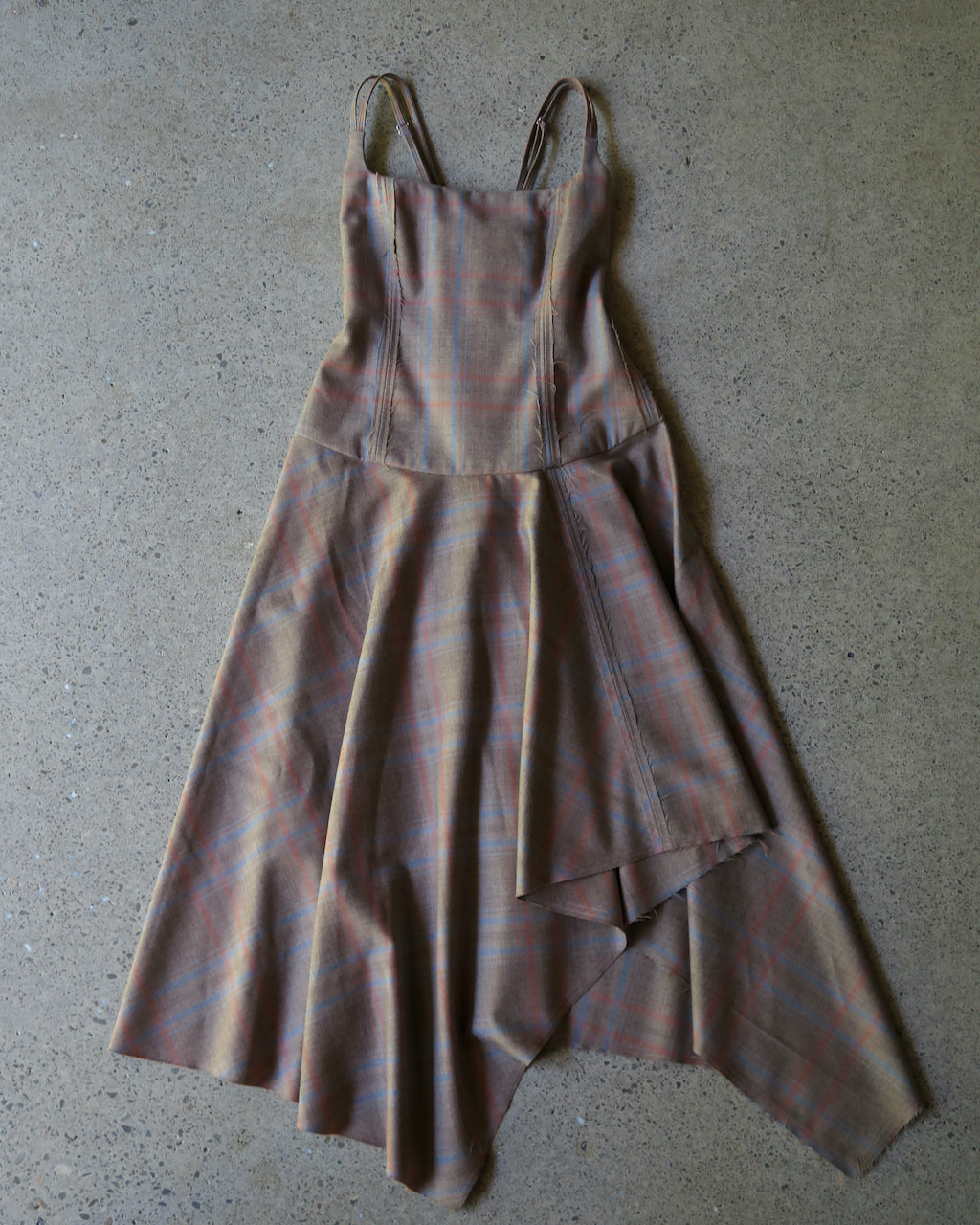WITHOUT U DRESS - EXPOSED SEAM PLAID