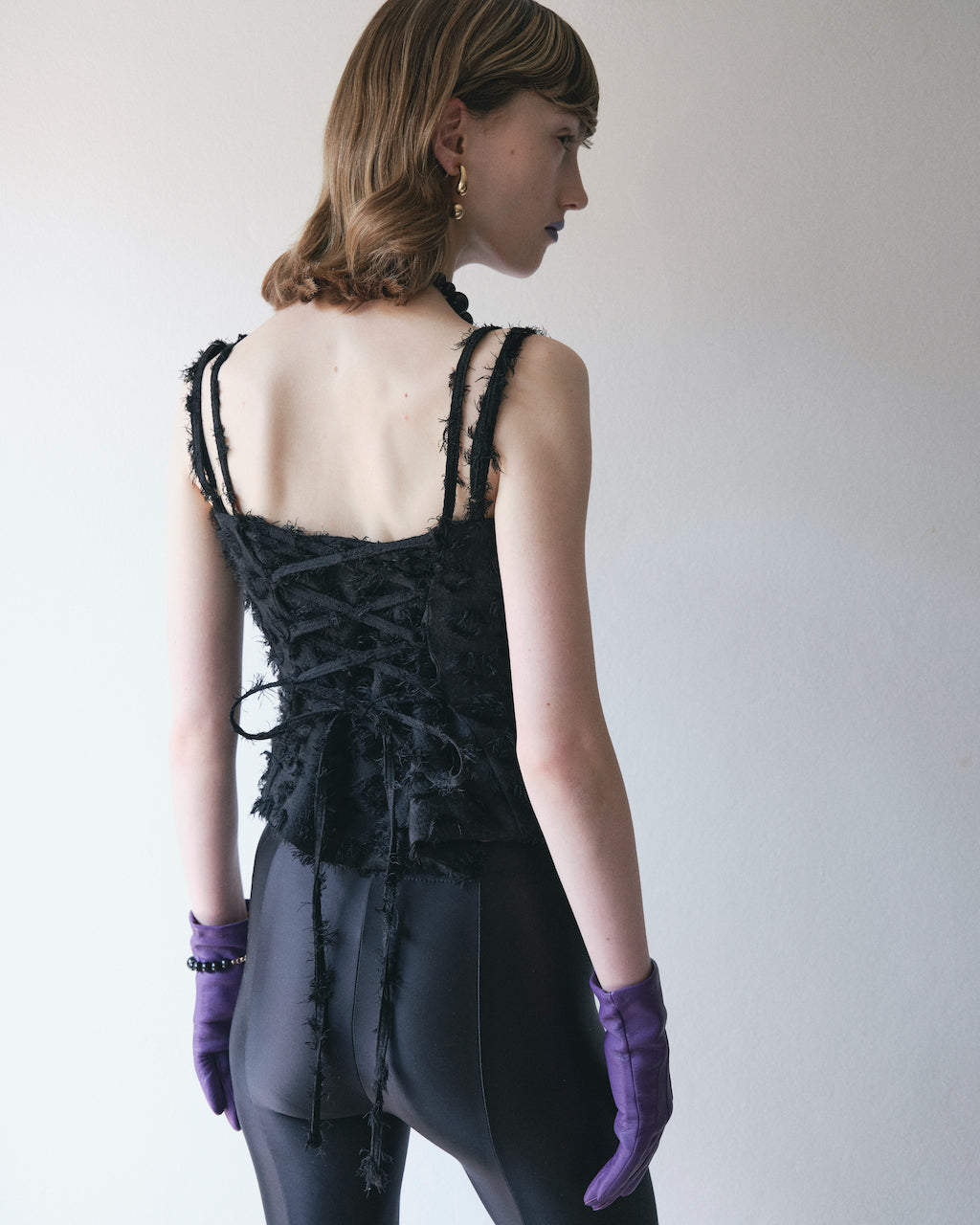 WITHOUT U TOP - BLACK CLIP JAQUARD