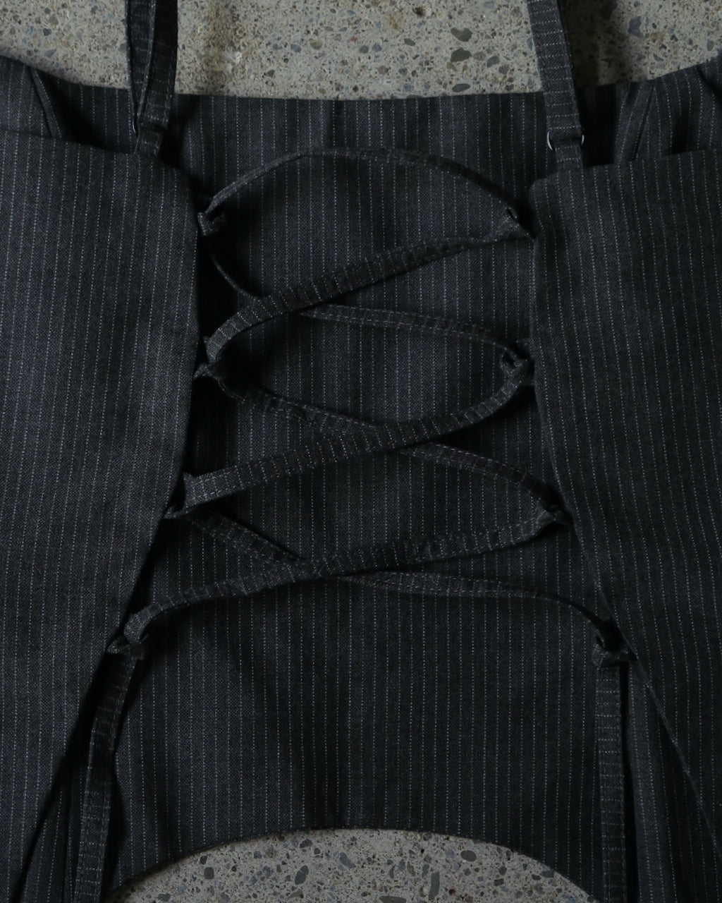 U TOP -GUNMETAL PINSTRIPE