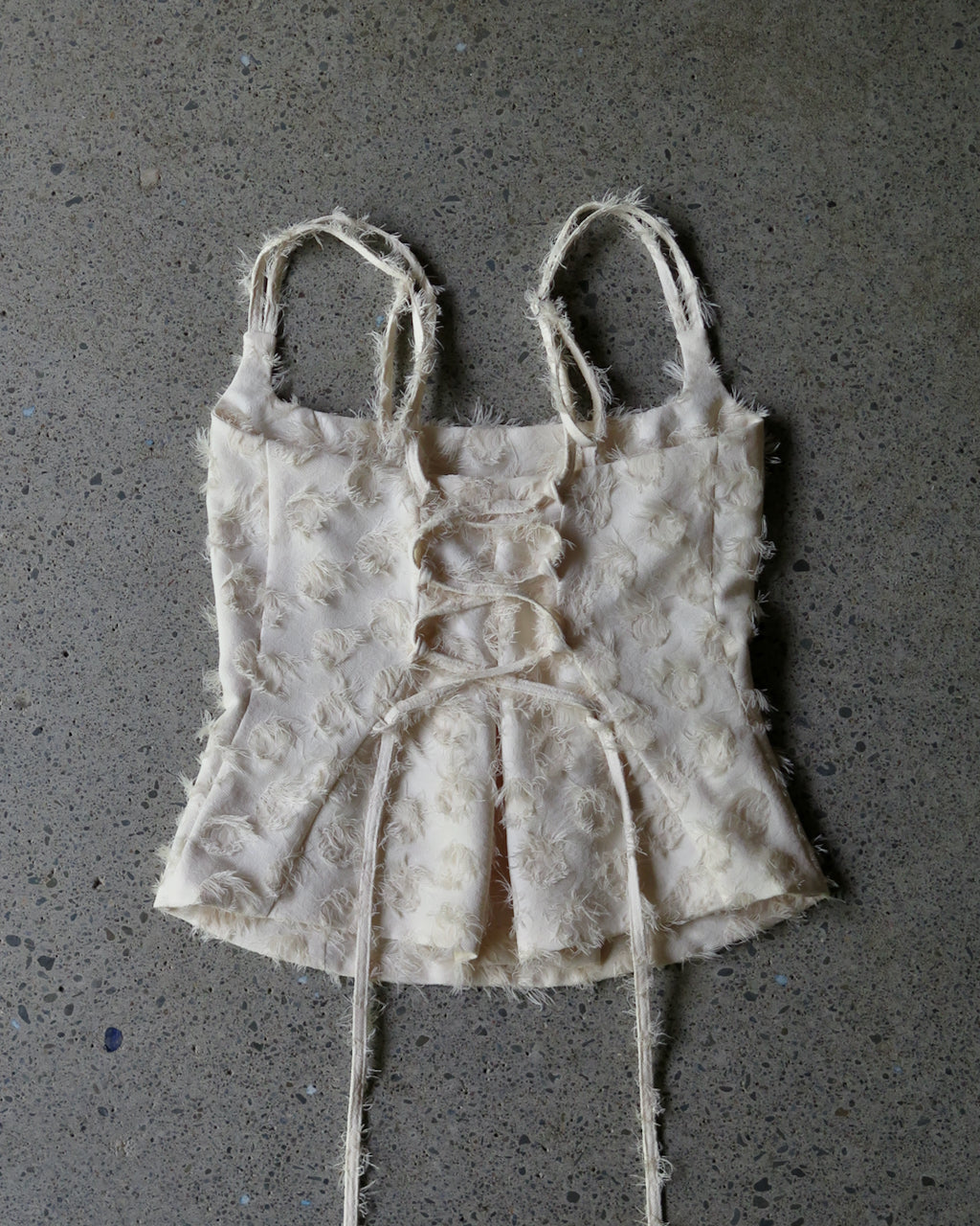 WITHOUT U TOP - OFF WHITE CLIP JAQUARD