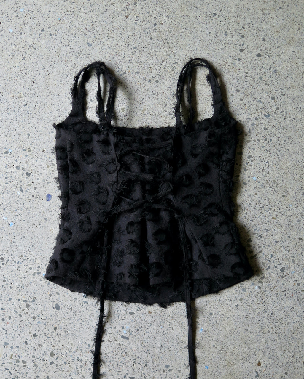 WITHOUT U TOP - BLACK CLIP JAQUARD
