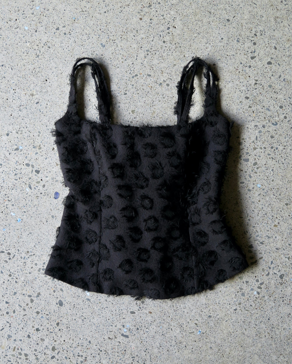 WITHOUT U TOP - BLACK CLIP JAQUARD